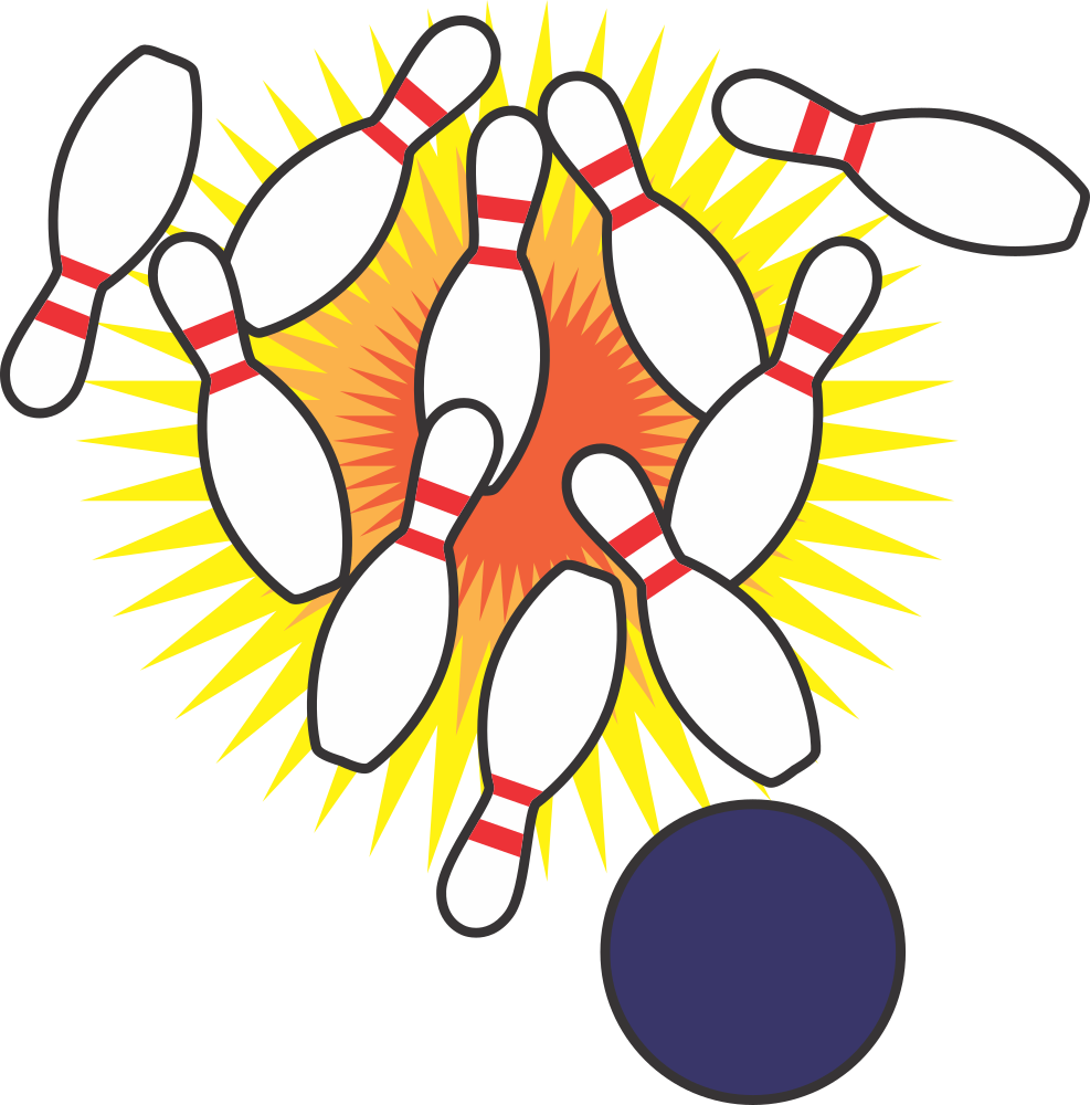 OnlineLabels Clip Art - Bowling Strike